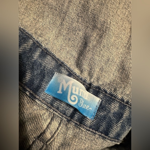 Mumu Blue Women's Straight Leg Distressed Overalls - Picture 5 of 6